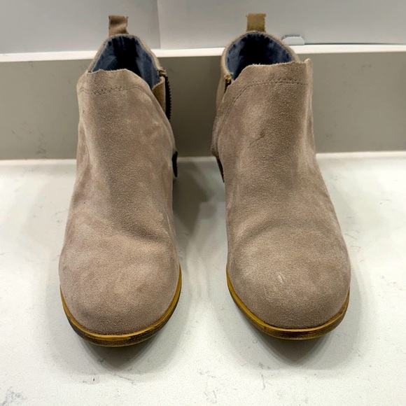 Toms Beige Suede Ankle Boots - Picture 1 of 5